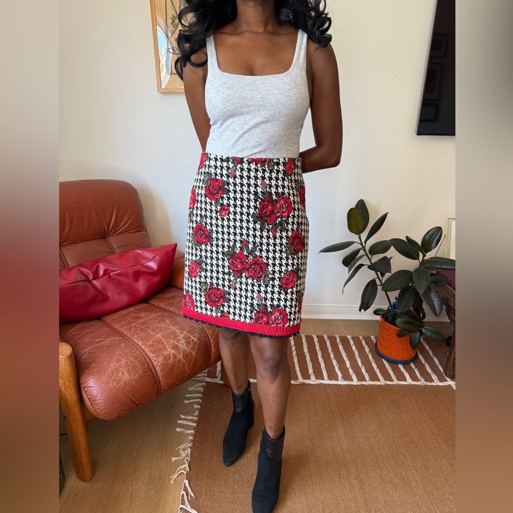 Vintage Sara Campbell Houndstooth Skirt